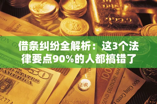 北京借条纠纷全解析：这3个法律要点90%的人都搞错了