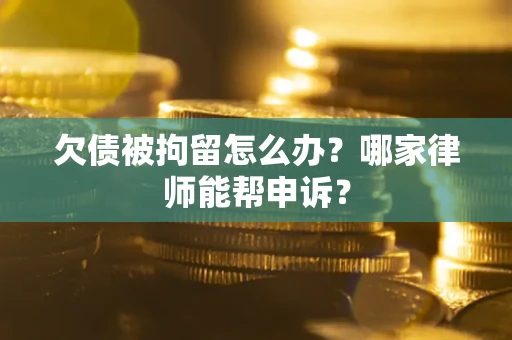 北京欠债被拘留怎么办？哪家律师能帮申诉？