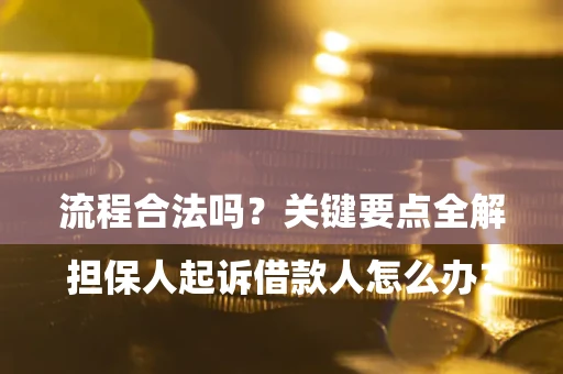 北京

担保人起诉借款人怎么办？流程合法吗？关键要点全解析